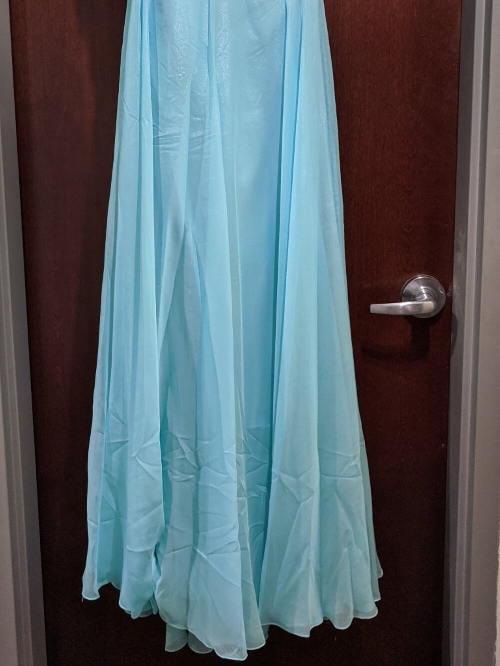 Blush Prom 9777 Size 14 Light Blue Prom Dress - Picture 3 of 8